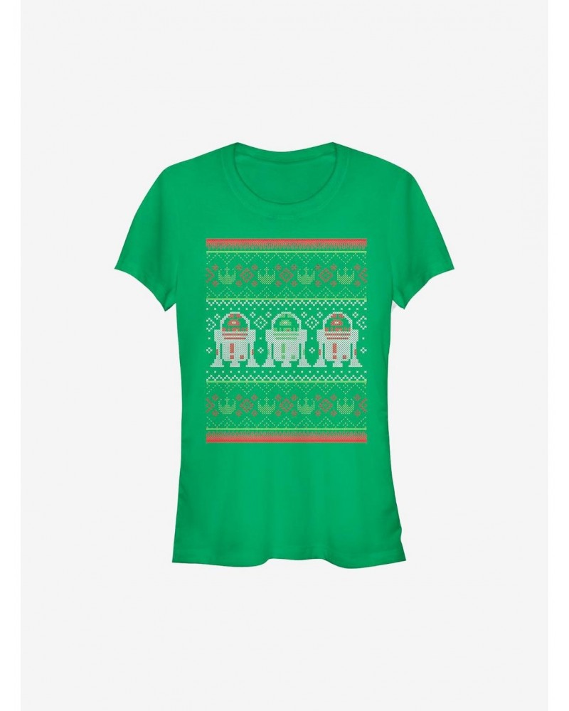 Star Wars Droid Christmas Pattern Girls T-Shirt $6.47 T-Shirts