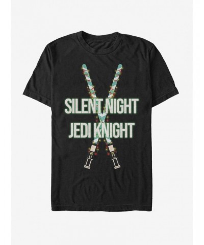 Star Wars Silent Night Jedi Knight Lightsaber T-Shirt $4.81 T-Shirts