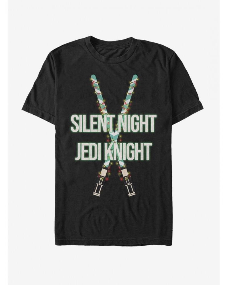 Star Wars Silent Night Jedi Knight Lightsaber T-Shirt $4.81 T-Shirts