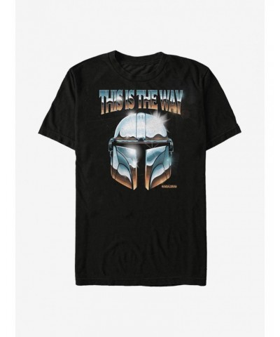 Extra Soft Star Wars The Mandalorian Chrome Helmet T-Shirt $5.82 T-Shirts