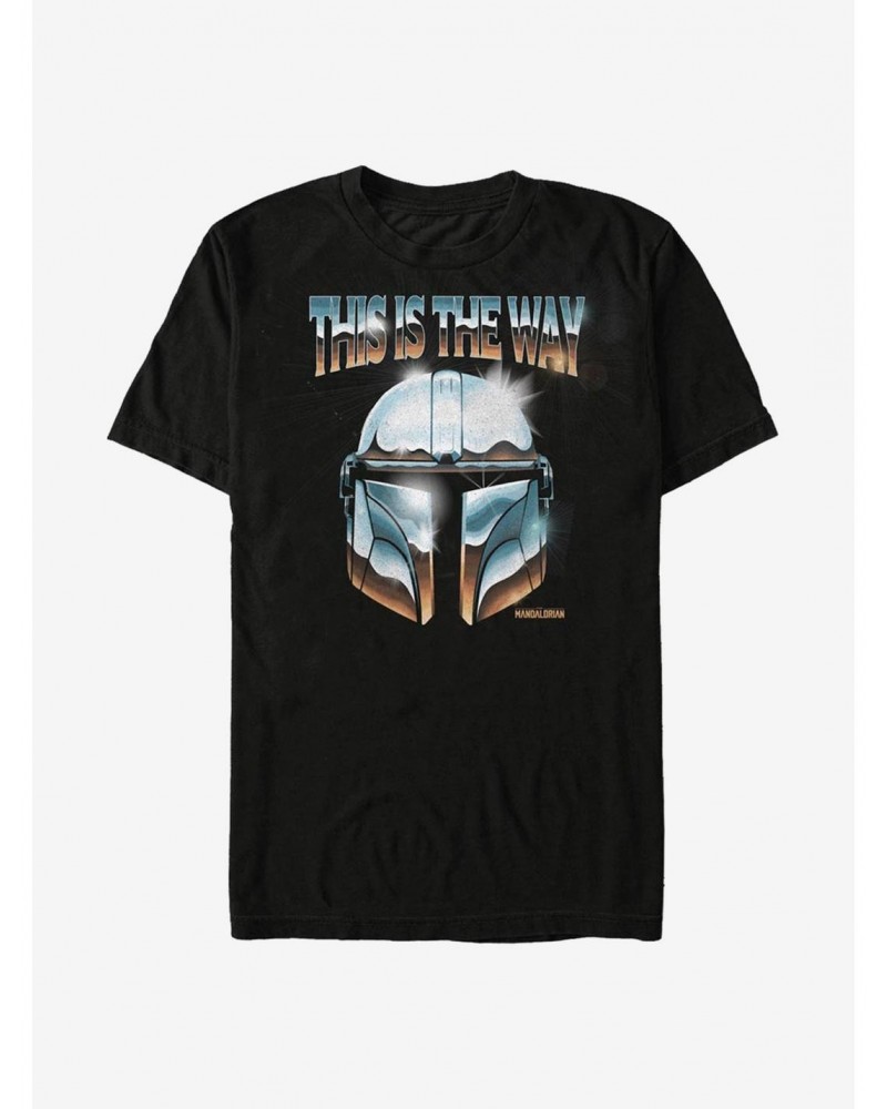 Extra Soft Star Wars The Mandalorian Chrome Helmet T-Shirt $5.82 T-Shirts