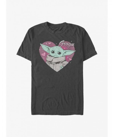 Star Wars The Mandalorian Grogu Valentine Extra Soft T-Shirt $5.83 T-Shirts