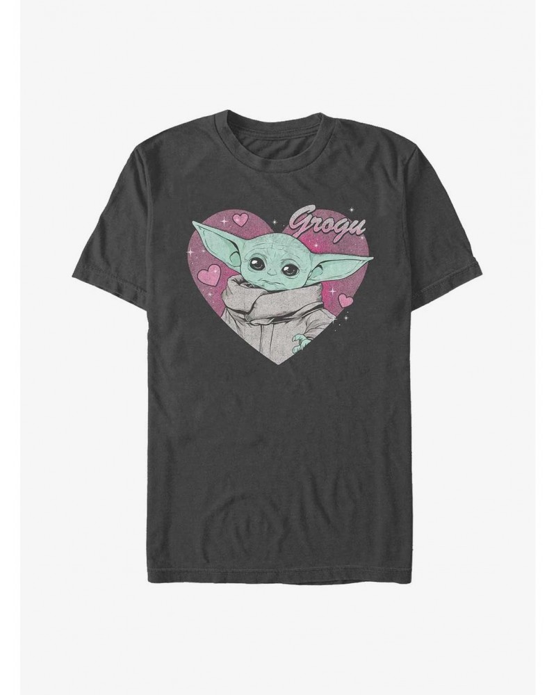 Star Wars The Mandalorian Grogu Valentine Extra Soft T-Shirt $5.83 T-Shirts