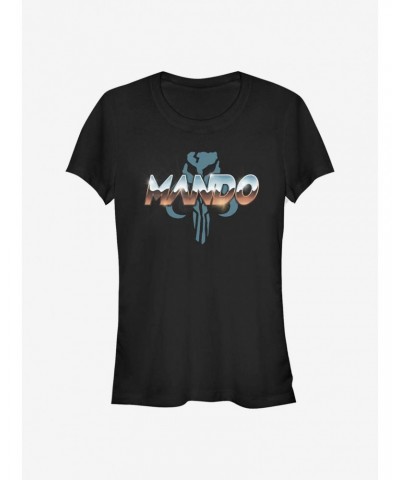 Star Wars The Mandalorian Mando Chrome Girls T-Shirt $6.47 T-Shirts