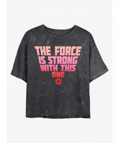 Star Wars Strong Force Mineral Wash Crop Girls T-Shirt $8.57 T-Shirts