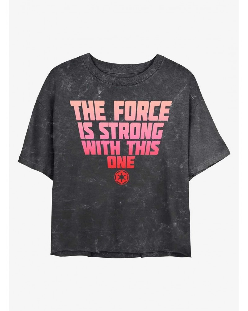 Star Wars Strong Force Mineral Wash Crop Girls T-Shirt $8.57 T-Shirts