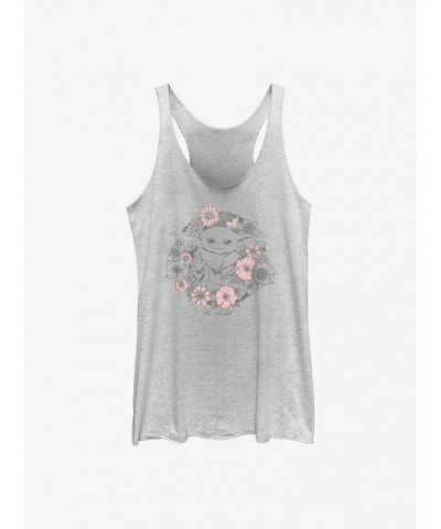 Star Wars The Mandalorian The Child Floral Girls Tank $7.25 Tanks