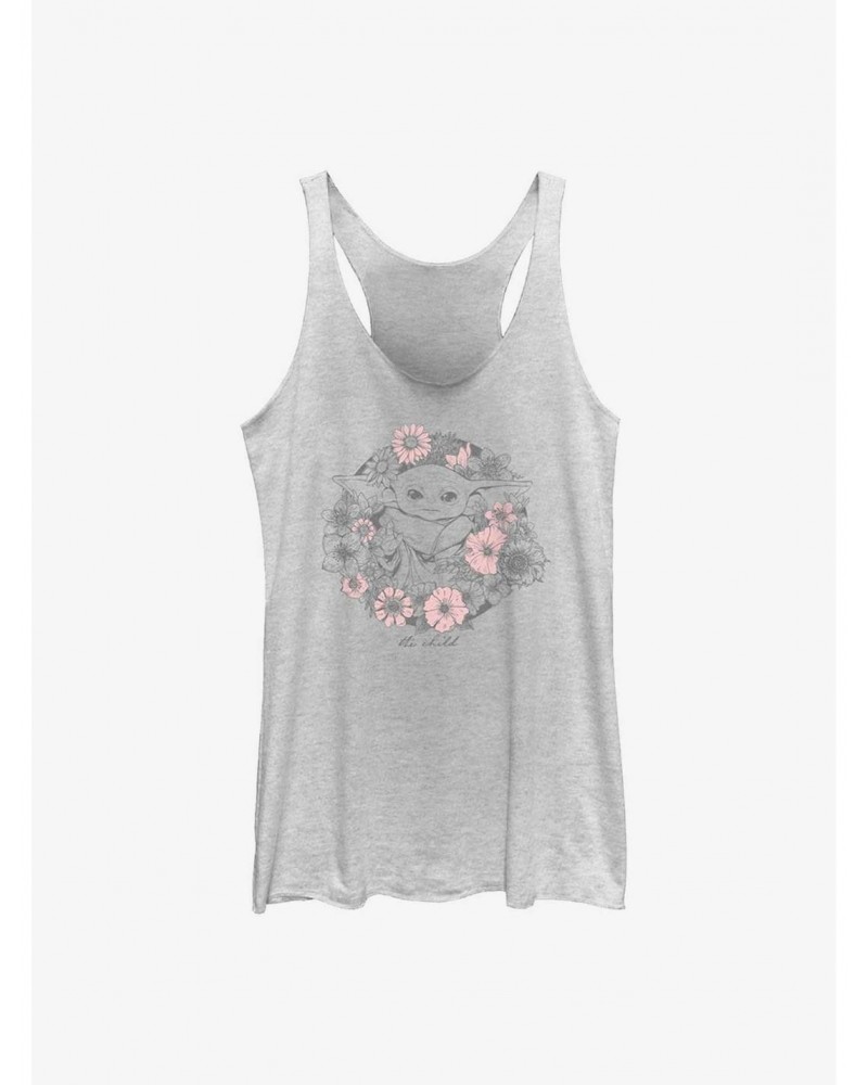 Star Wars The Mandalorian The Child Floral Girls Tank $7.25 Tanks