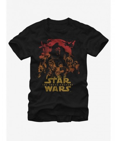 Star Wars Episode VII The Force Awakens Group Shot T-Shirt $5.28 T-Shirts