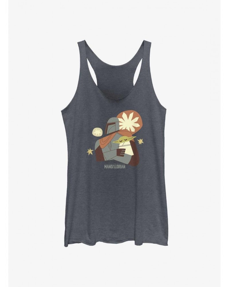 Star Wars The Mandalorian Mando & Sleepy Grogu Sketch Girls Tank $8.17 Tanks