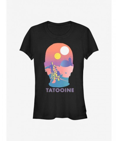 Star Wars Tatooine Silhouette Girls T-Shirt $8.09 T-Shirts