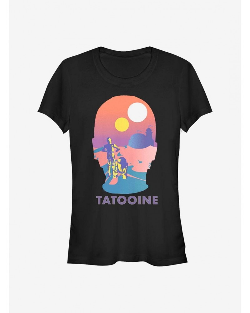 Star Wars Tatooine Silhouette Girls T-Shirt $8.09 T-Shirts