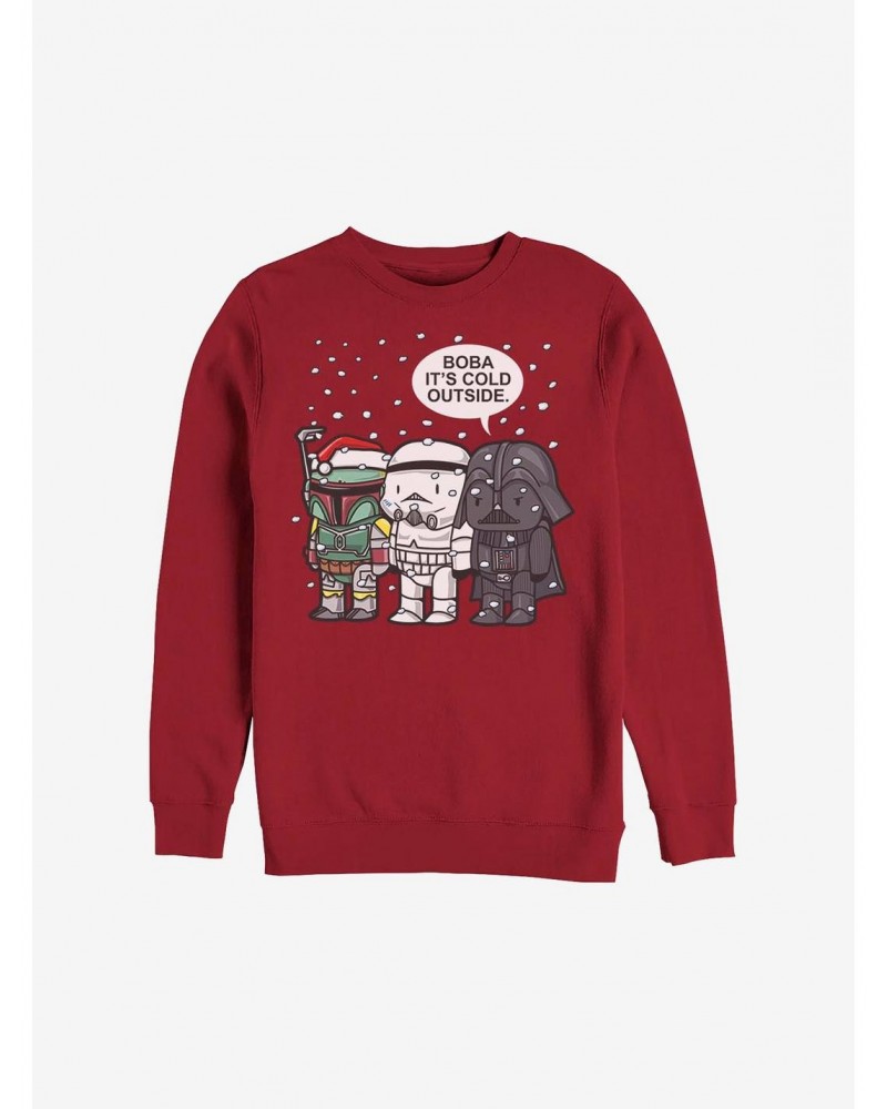 Star Wars Boba It's Cold Crew Sweatshirt $10.33 Sweatshirts