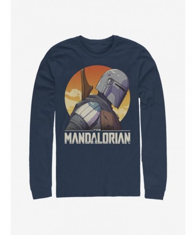 Star Wars The Mandalorian Mando Sunset Long-Sleeve T-Shirt $11.32 T-Shirts