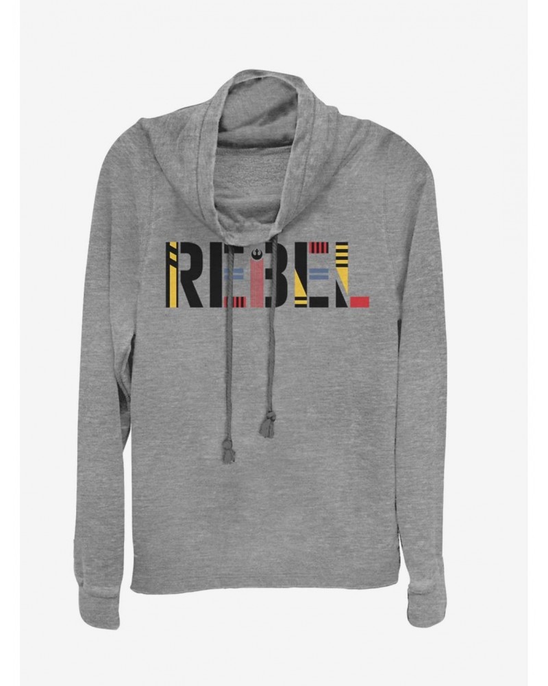 Star Wars Episode IX The Rise Of Skywalker Rebel Simple Cowl Neck Long-Sleeve Girls Top $15.09 Tops