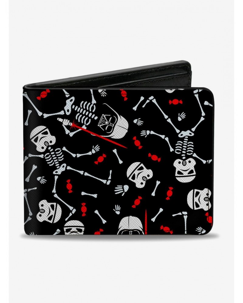 Star Wars Halloween Darth Vader Stormtrooper Skeletons Bifold Wallet $9.82 Wallets