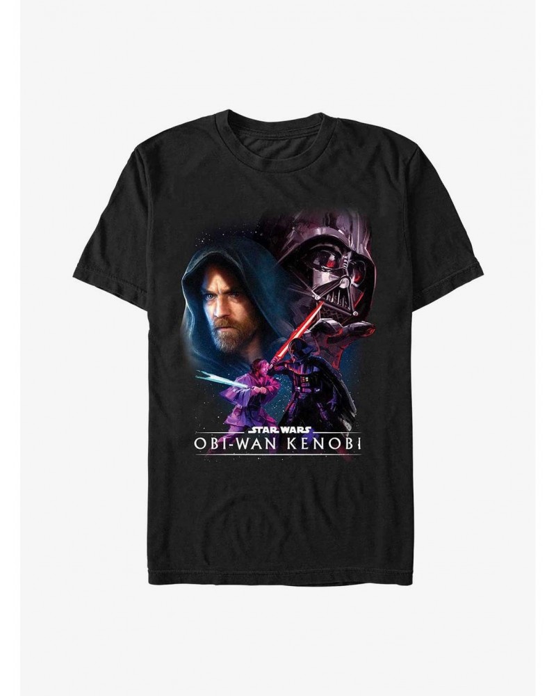 Star Wars Obi-Wan Kenobi Galaxy Face-Off T-Shirt $5.59 T-Shirts