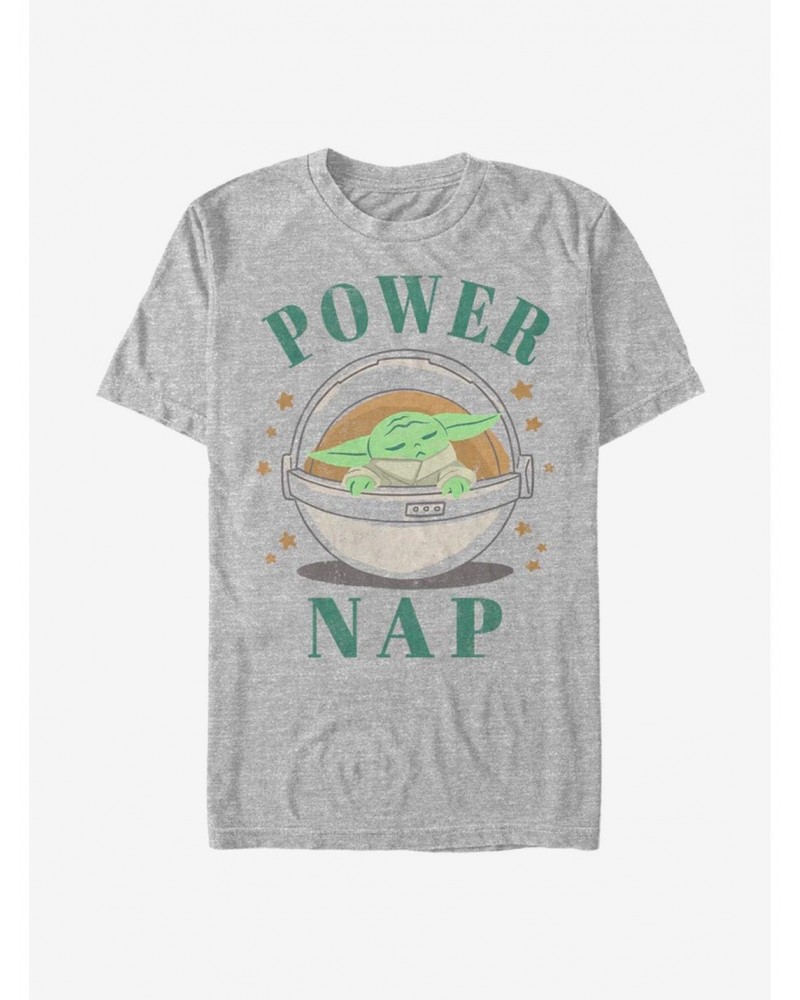 Star Wars The Mandalorian The Child Power Nap T-Shirt $4.97 T-Shirts