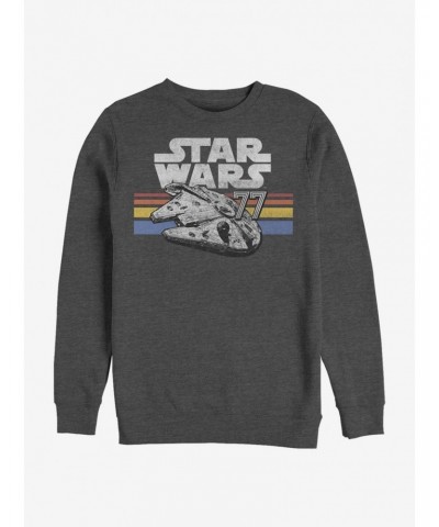 Star Wars Vintage Falcon Stripes Sweatshirt $13.87 Sweatshirts