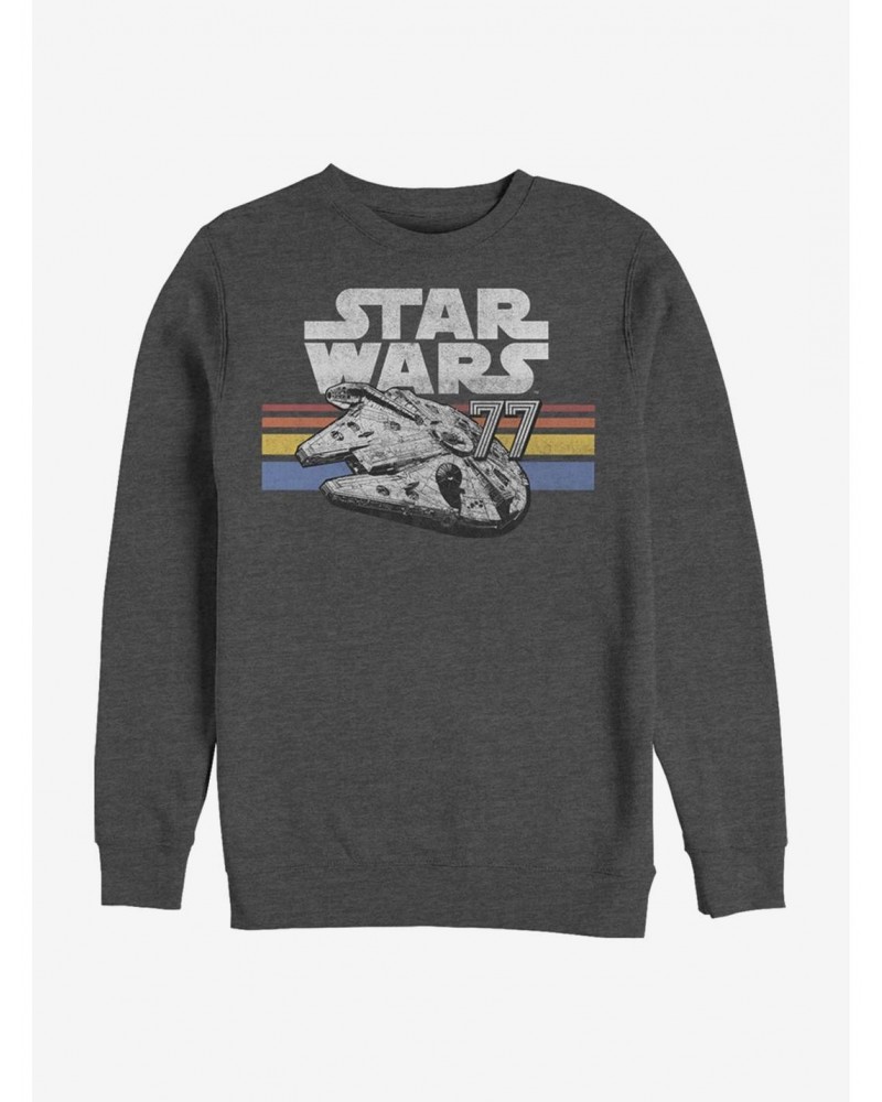 Star Wars Vintage Falcon Stripes Sweatshirt $13.87 Sweatshirts