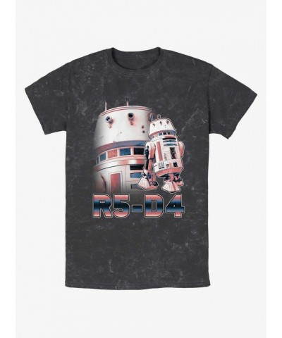 Star Wars The Mandalorian Droid R5-D4 Mineral Wash T-Shirt $6.90 T-Shirts