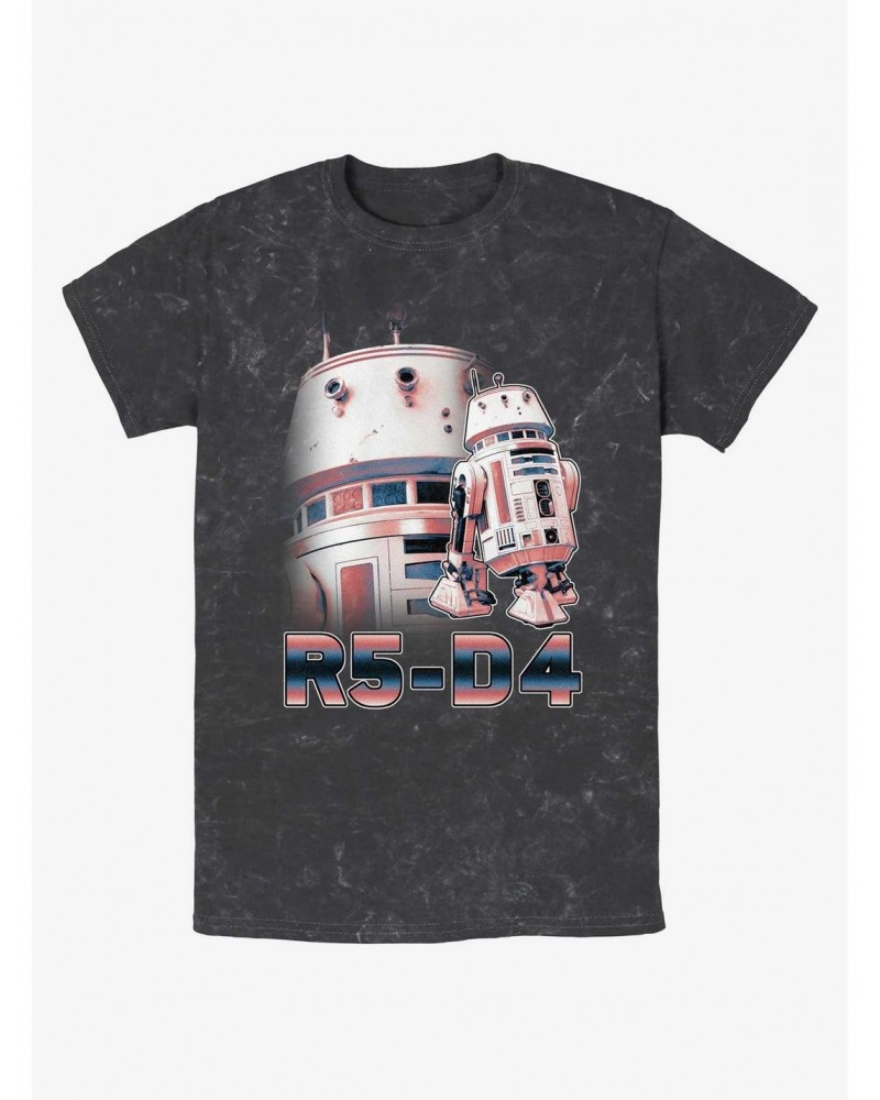 Star Wars The Mandalorian Droid R5-D4 Mineral Wash T-Shirt $6.90 T-Shirts