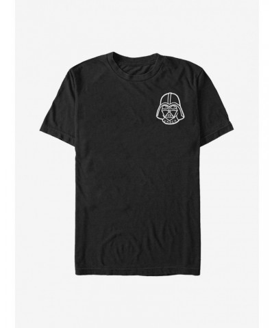 Star Wars Vader Outline Badge T-Shirt $6.52 T-Shirts