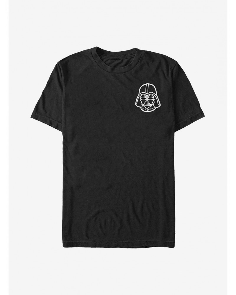 Star Wars Vader Outline Badge T-Shirt $6.52 T-Shirts