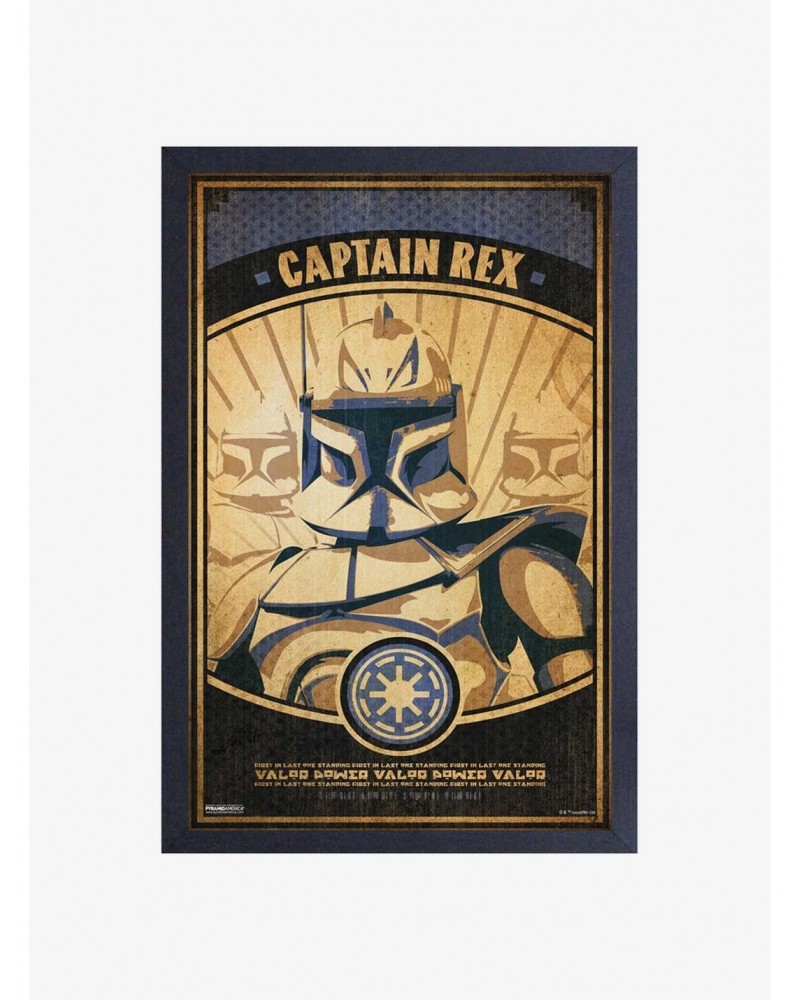 Star Wars The Clone Wars Captain Rex Framed Wood Wall Art $8.22 Merchandises