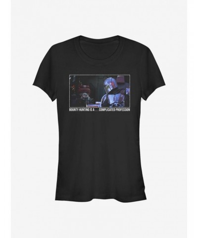 Star Wars The Mandalorian Complicated Profession Girls T-Shirt $5.66 T-Shirts