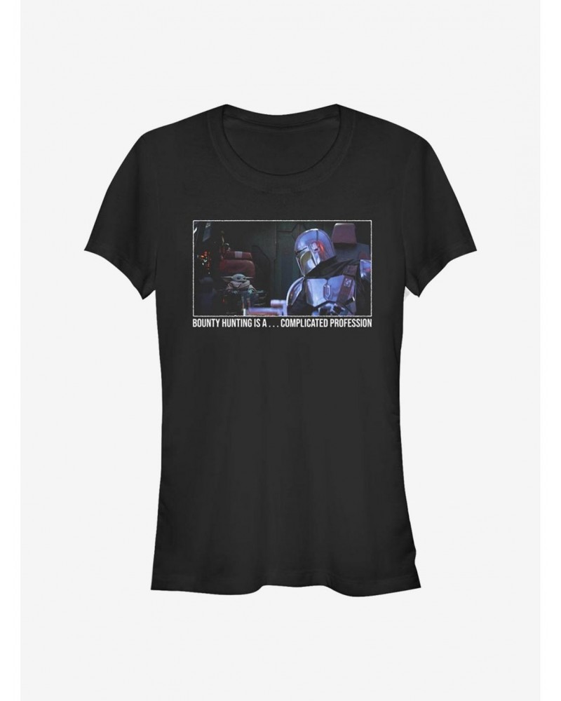 Star Wars The Mandalorian Complicated Profession Girls T-Shirt $5.66 T-Shirts