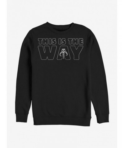 Star Wars The Mandalorian This Is The Way Outline Sweatshirt $14.76 Sweatshirts