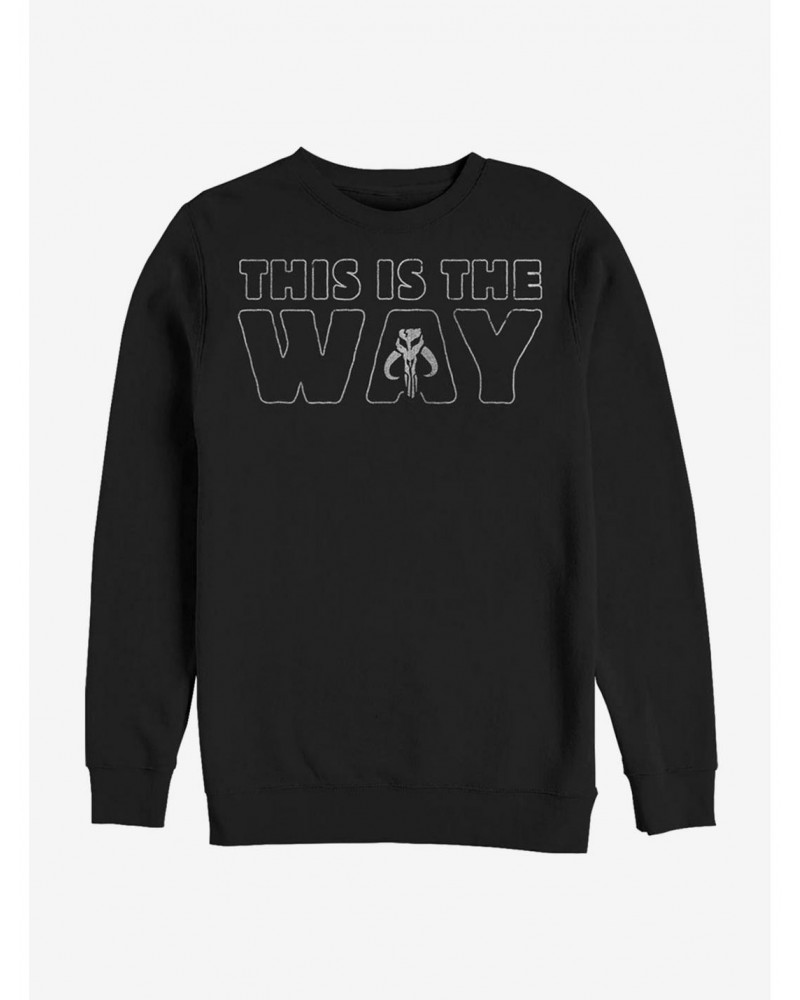 Star Wars The Mandalorian This Is The Way Outline Sweatshirt $14.76 Sweatshirts