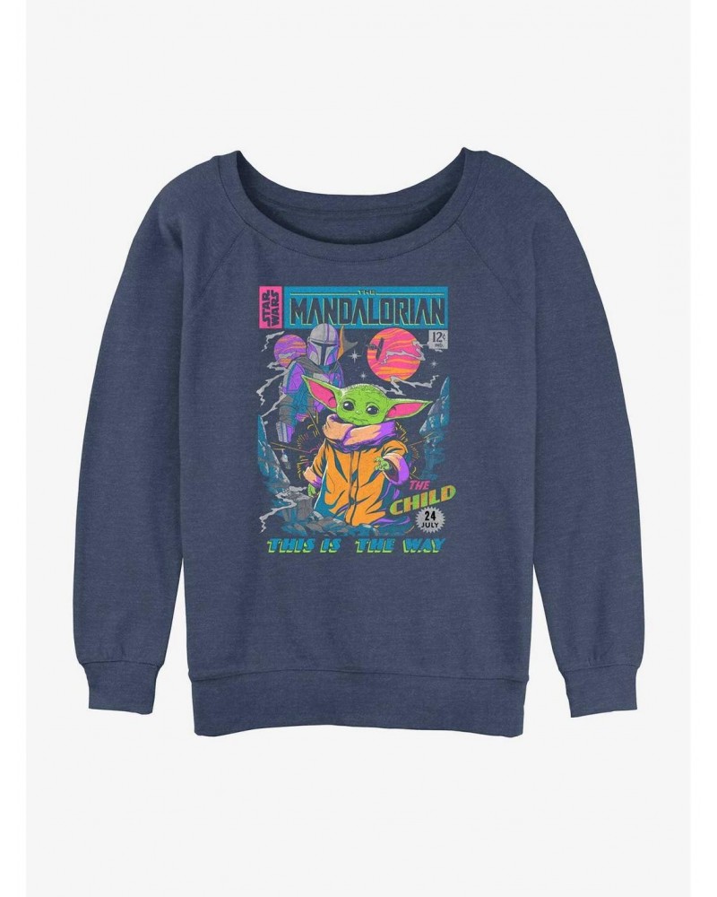 Star Wars The Mandalorian Comic Cover Girls Slouchy Sweatshirt $12.40 Sweatshirts