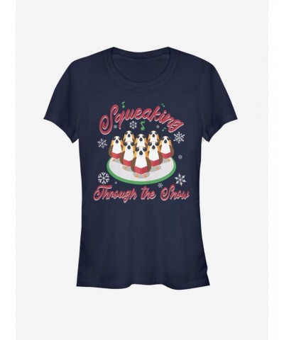 Star Wars Porg Caroling Through The Snow Girls T-Shirt $5.66 T-Shirts