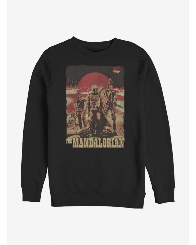 Star Wars The Mandalorian Gritty Mandalorian Crew Sweatshirt $10.33 Sweatshirts