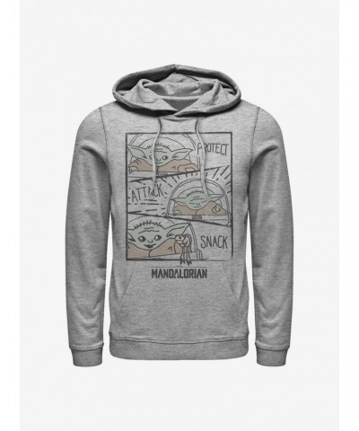 Star Wars The Mandalorian The Child Doodle Panels Hoodie $13.65 Hoodies