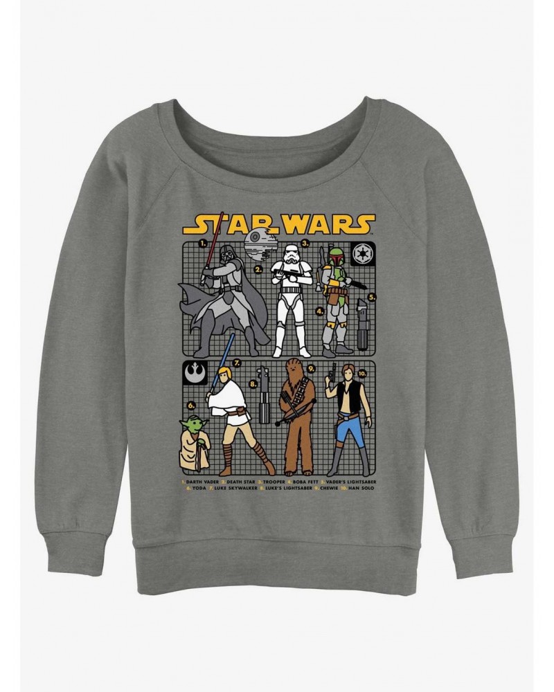 Star Wars Star Crew Girls Slouchy Sweatshirt $10.63 Sweatshirts