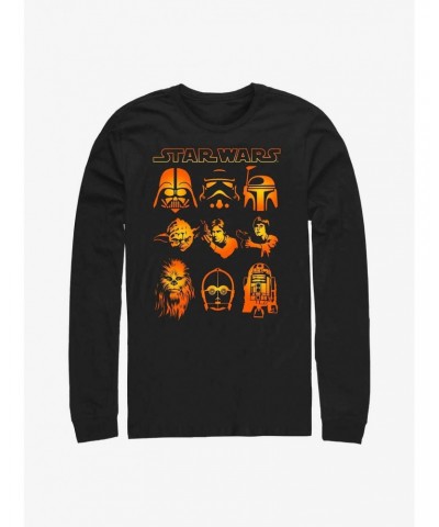 Star Wars Galaxy Faces Long-Sleeve T-Shirt $9.48 T-Shirts