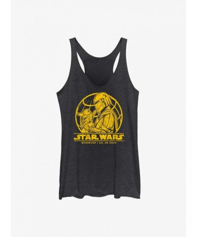 Star Wars The Mandalorian I Go He Goes Girls Tank $7.87 Tanks