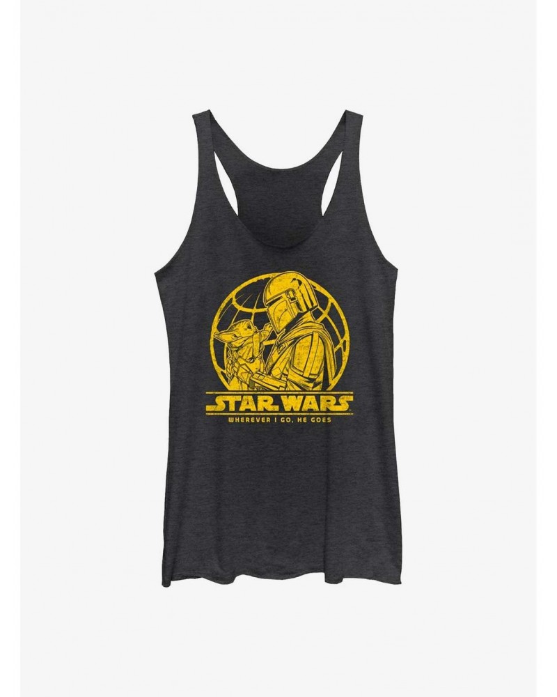 Star Wars The Mandalorian I Go He Goes Girls Tank $7.87 Tanks