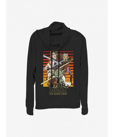 Star Wars: The Clone Wars Sun Setting Cowlneck Long-Sleeve Girls Top $14.37 Tops