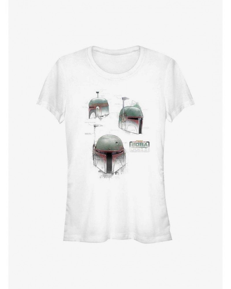 Star Wars The Book Of Boba Fett Helmet Schematics Girls T-Shirt $5.02 T-Shirts