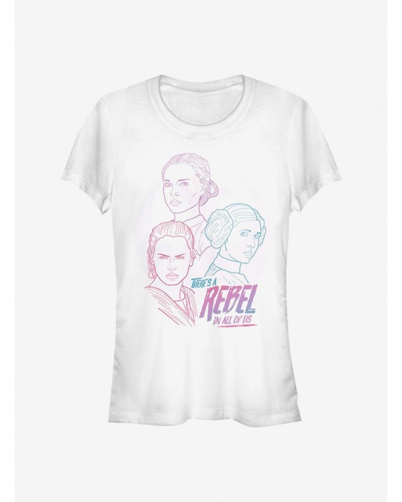 Star Wars Rebel Women Girls T-Shirt $8.09 T-Shirts