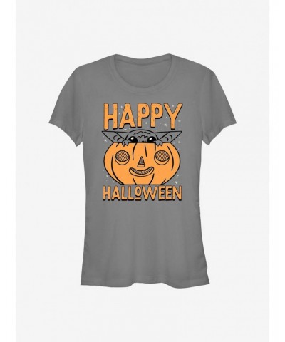 Star Wars The Mandalorian Pumpkin The Child Girls T-Shirt $6.63 T-Shirts