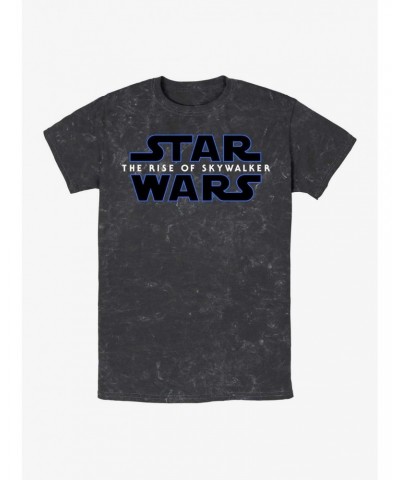 Star Wars: The Rise Of Skywalker Episode 9 Logo Mineral Wash T-Shirt $7.57 T-Shirts