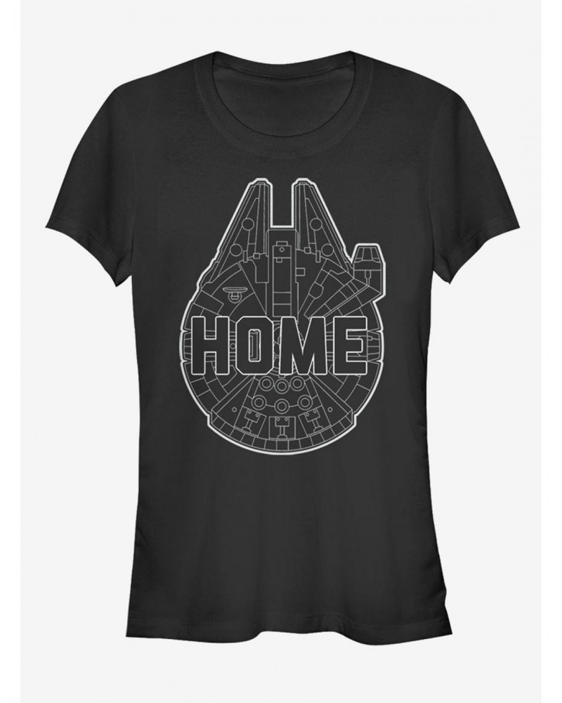 Star Wars Millennium Falcon Home Girls T-Shirt $5.34 T-Shirts