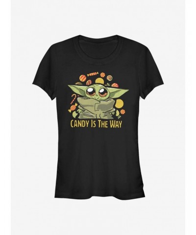 Star Wars The Mandalorian Candy Is The Way The Child Girls T-Shirt $6.47 T-Shirts