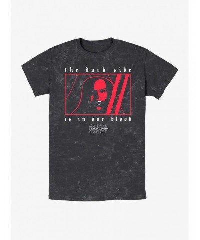 Star Wars: The Rise Of Skywalker Sith Rey Mineral Wash T-Shirt $8.08 T-Shirts