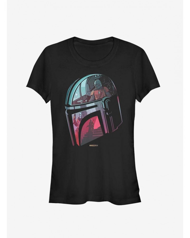 Star Wars The Mandalorian Helmet Explanation Girls T-Shirt $6.96 T-Shirts